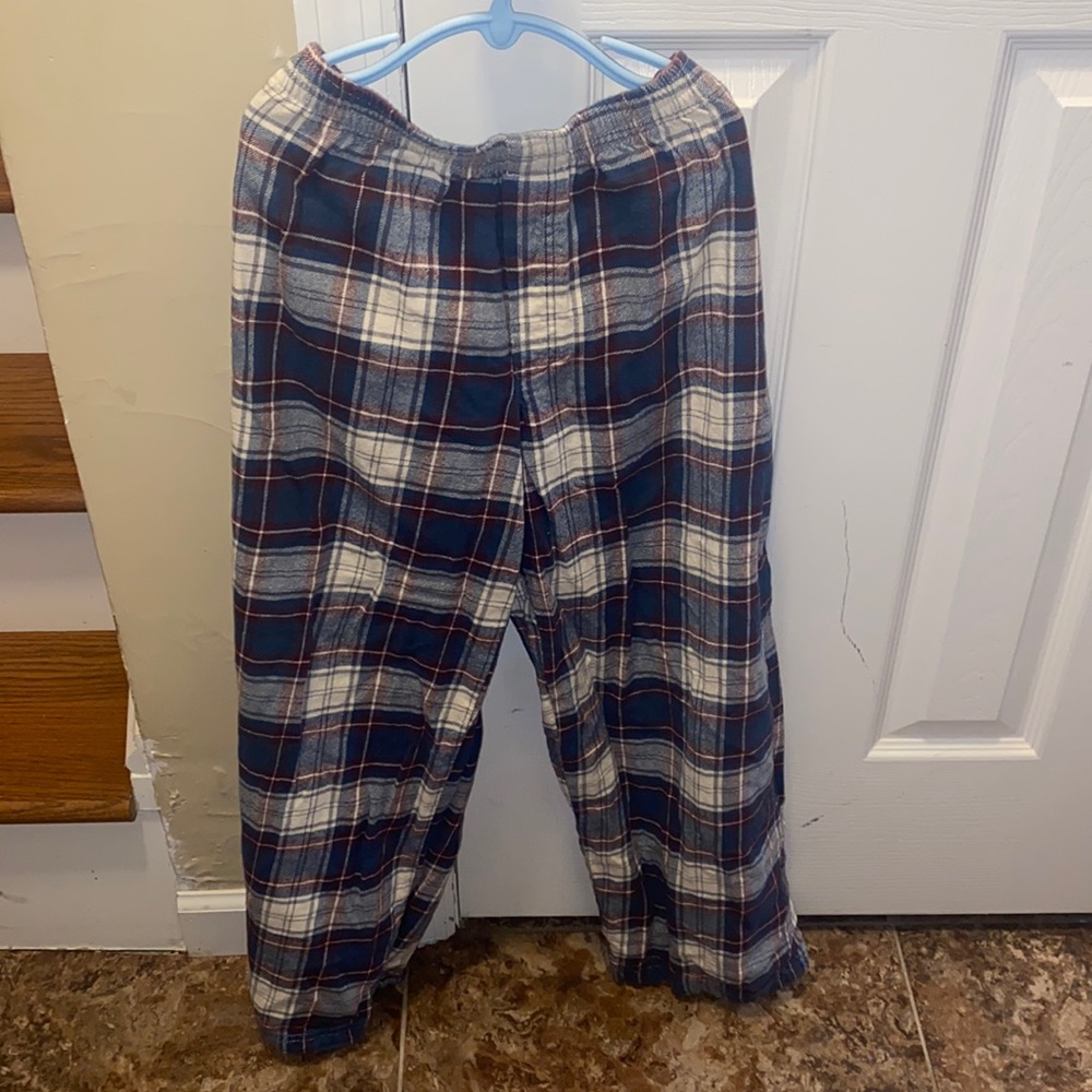 Boys pottery barn flannel night pants